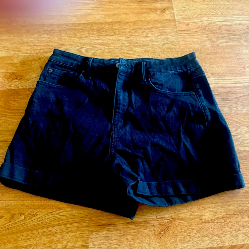 Classic Black Denim Women's Shorts